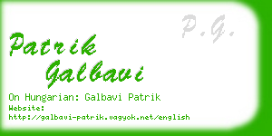 patrik galbavi business card